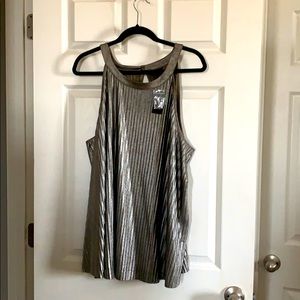 Torrid size 3 silver halter neck tank top